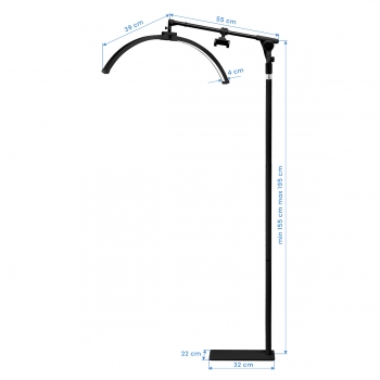 Lampa zabiegowa do rzęs GLOW czarna